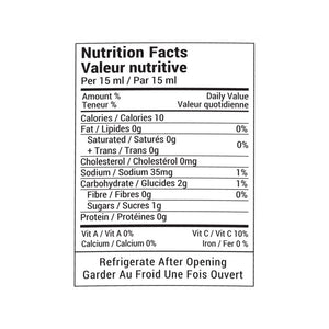 Rootham Ontario Red Crimson Hot Sauce Nutritional Info